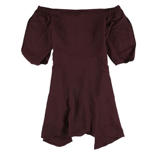 bar III Womens Fit & Flare A-line Dress, blackcurrant, 14 - Picture 1 of 2